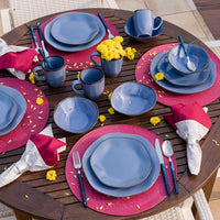Ryo 16-Piece Dinnerware Set - Blue | Service de vaisselle Ryo 16 pièces - bleu | D87EE3SE