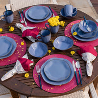 Ryo 16-Piece Dinnerware Set - Blue | Service de vaisselle Ryo 16 pièces - bleu | D87EE3SE