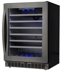 Danby 5.6 Cu. Ft. Black Stainless Steel Wine Cooler – SSWC056D1B-S - Refrigerator in Black Stainless Steel