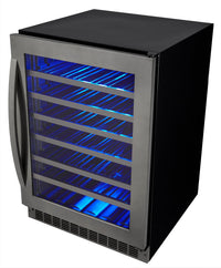 Danby 5.6 Cu. Ft. Black Stainless Steel Wine Cooler – SSWC056D1B-S - Refrigerator in Black Stainless Steel