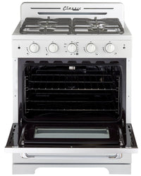 Classic Retro by Unique 30" Convection Gas Range - UGP-30CR W | Cuisinière à gaz Classic Rétro par Unique de 30 po à convection - UGP-30CR W | D79GOZRO