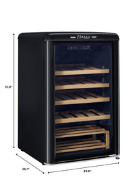 Classic Retro by Unique 28-Bottle Wine Refrigerator - UGP-125CR WF B | Réfrigérateur à vin Classic Rétro par Unique de 28 bouteilles - UGP-125CR WF B | D79G5DDS