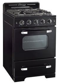Classic Retro by Unique 24" Convection Gas Range - UGP-24CR B | Cuisinière à gaz Classic Rétro par Unique de 24 po à convection - UGP-24CR B | D79G503V