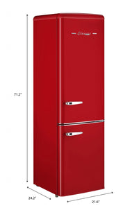 Classic Retro by Unique 9 Cu. Ft. Bottom Freezer Refrigerator - UGP-275L R AC | Réfrigérateur Classic Rétro par Unique de 9 pi³ à congélateur inférieur - UGP-275L R AC | D79GIBWW