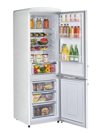 Classic Retro by Unique 12 Cu. Ft. Frost-Free Bottom Freezer Refrigerator - UGP-330L W AC | Réfrigérateur Classic Rétro par Unique de 12 pi³ à congélateur inférieur sans givre - UGP-330L W AC | D79G82ZQ