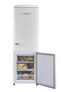 Classic Retro by Unique 12 Cu. Ft. Frost-Free Bottom Freezer Refrigerator - UGP-330L W AC | Réfrigérateur Classic Rétro par Unique de 12 pi³ à congélateur inférieur sans givre - UGP-330L W AC | D79G82ZQ