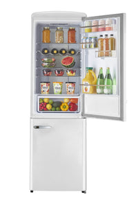 Classic Retro by Unique 12 Cu. Ft. Frost-Free Bottom Freezer Refrigerator - UGP-330L W AC | Réfrigérateur Classic Rétro par Unique de 12 pi³ à congélateur inférieur sans givre - UGP-330L W AC | D79G82ZQ