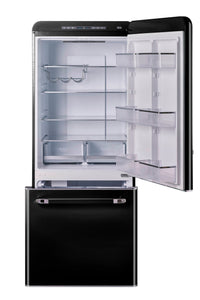 Classic Retro by Unique 18 cu.ft. Frost-Free Bottom Freezer Refrigerator - UGP-510L B AC | Classic Rétro par Unique sans givre Réfrigérateur à congélateur dans le bas de 18 pi³ - UGP-510L B AC | D79G3VRX