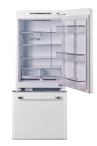 Classic Retro by Unique 18 cu.ft. Frost-Free Bottom Freezer Refrigerator - UGP-510L W AC | Classic Rétro par Unique sans givre Réfrigérateur à congélateur dans le bas de 18 pi³ - UGP-510L W AC | D79GL3H3