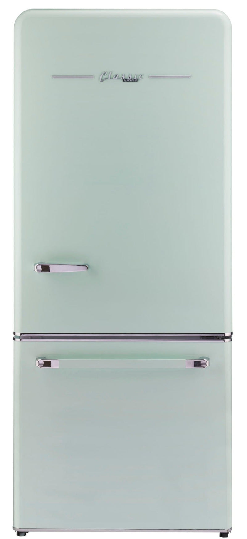 Classic Retro by Unique 18 cu.ft. Frost-Free Bottom Freezer Refrigerator - UGP-510L LG AC | Classic Rétro par Unique sans givre Réfrigérateur à congélateur dans le bas de 18 pi³ - UGP-510L LG AC | D79GR4DL