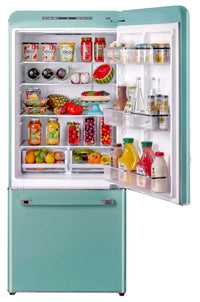 Classic Retro by Unique 18 cu.ft. Frost-Free Bottom Freezer Refrigerator - UGP-510L T AC | Classic Rétro par Unique sans givre Réfrigérateur à congélateur dans le bas de 18 pi³ - UGP-510L T AC | D79GPHHV