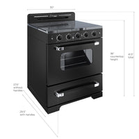 Classic Retro By Unique 30" Convection Electric Range - UGP-30CR EC B | Cuisinière électrique  Classic Rétro par Unique de 30 po à convection - UGP-30CR EC B | D79GZ9AD
