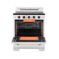 Classic Retro By Unique 30" Convection Electric Range - UGP-30CR EC W | Cuisinière électrique  Classic Rétro par Unique de 30 po à convection - UGP-30CR EC W | D79GIEEJ
