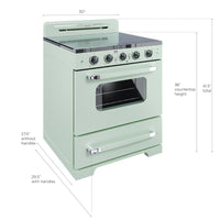Classic Retro By Unique 30" Convection Electric Range - UGP-30CR EC LG | Cuisinière électrique  Classic Rétro par Unique de 30 po à convection - UGP-30CR EC LG | D79GIG4F
