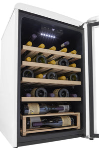 Classic Retro by Unique 28-Bottle Wine Refrigerator - UGP-125CR WF W | Réfrigérateur à vin Classic Rétro par Unique de 28 bouteilles - UGP-125CR WF W | D79GXT1X