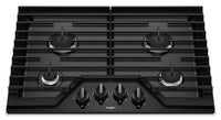 Whirlpool 30-Inch Gas Cooktop with EZ-2-Lift™ Hinged Cast-Iron Grates - WCG55US0HB