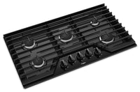 Whirlpool 36-Inch Gas Cooktop with EZ-2-Lift™ Hinged Cast-Iron Grates - WCG55US6HB