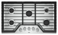 Whirlpool 36-Inch Gas Cooktop with EZ-2-Lift™ Hinged Cast-Iron Grates - WCG55US6HS