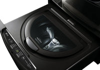 LG TWIN Wash™ 1.1 Cu. Ft. SideKick™ 27" Pedestal Washer - WD100CB  - Laundry Pedestal in Black Steel