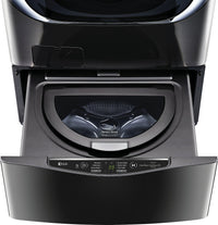 LG TWIN Wash™ 1.1 Cu. Ft. SideKick™ 27" Pedestal Washer - WD100CB  - Laundry Pedestal in Black Steel