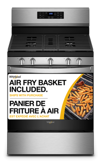 Whirlpool 5 Cu. Ft. Gas Range with 5-in-1 Air Fry Oven - WFG550S0LZ | Cuisinière à gaz Whirlpool de 5 pi3 avec four 5 en 1 à friture à air - WFG550S0LZ | WFG550SS