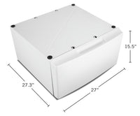 Whirlpool 15.5" Pedestal for Front Load Washer and Dryer with Storage - WFP2715HW