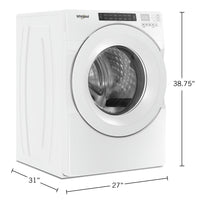 Whirlpool 5.0 Cu. Ft. Front-Load Washer and 7.4 Cu. Ft. Gas Dryer - White - Laundry Set in White