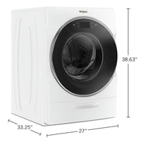 Whirlpool 5.8 Cu. Ft. Smart Front-Load Washer and 7.4 Cu. Ft. Smart Front-Load Dryer - White