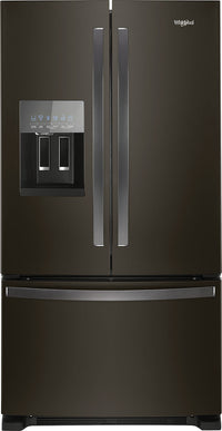 Whirlpool 25 Cu. Ft. French-Door Refrigerator in Fingerprint-Resistant Stainless Steel – WRF555SDHV - Refrigerator in Black Stainless Steel