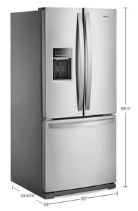 Whirlpool 20 Cu. Ft. French-Door Refrigerator - WRF560SEHZ|Réfrigérateur Whirlpool de 20 pi³ à portes françaises - WRF560SEHZ|WRF560EZ