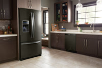 Whirlpool 27 Cu. Ft. Wide French-Door Fingerprint-Resistant Refrigerator - WRF767SDHV - Refrigerator in Fingerprint Resistant Black Stainless Steel