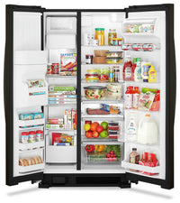 Whirlpool 21 Cu. Ft. Side-by-Side Refrigerator - WRS321SDHV - Refrigerator in Black Stainless Steel
