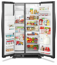 Whirlpool 25 Cu. Ft. Side-by-Side Refrigerator - WRS325SDHB - Refrigerator in Black