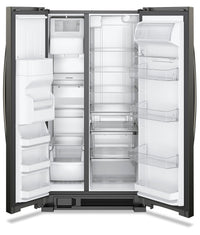 Whirlpool 25 Cu. Ft. Side-by-Side Refrigerator - WRS325SDHV - Refrigerator in Black Stainless Steel