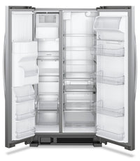 Whirlpool 25 Cu. Ft. Side-by-Side Refrigerator - WRS325SDHZ - Refrigerator in Fingerprint Resistant Stainless Steel