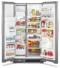 Whirlpool 25 Cu. Ft. Side-by-Side Refrigerator - WRS555SIHZ - Refrigerator in Fingerprint Resistant Stainless Steel