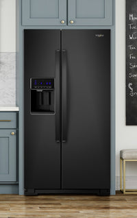 Whirlpool 21 Cu. Ft. Counter-Depth Side-by-Side Refrigerator - WRS571CIHB - Refrigerator in Black