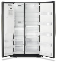 Whirlpool 28 Cu. Ft. Side-by-Side Refrigerator with Exterior Water Dispenser - WRS588FIHV - Refrigerator in Fingerprint Resistant Black Stainless Steel