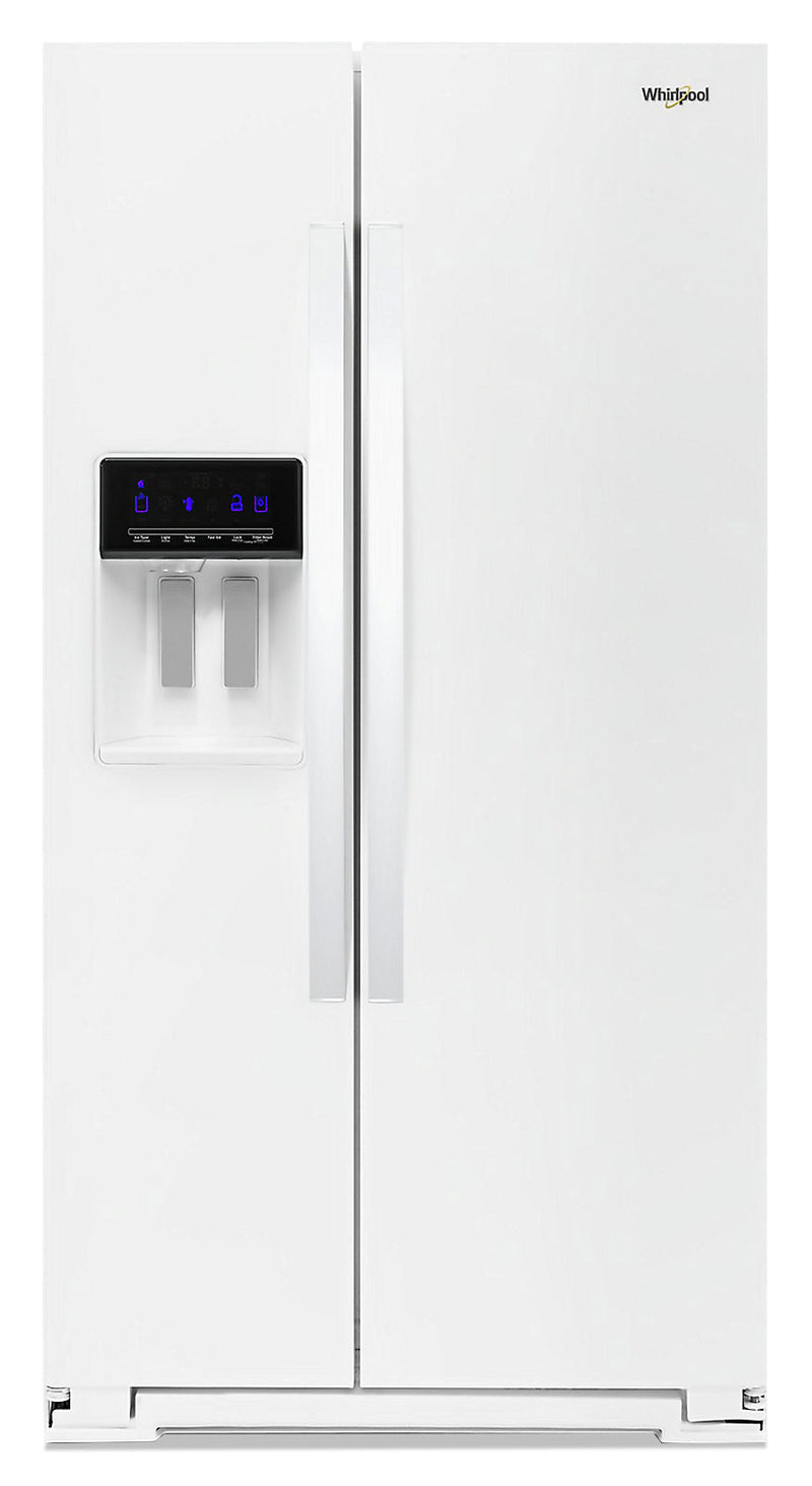 Whirlpool 28 Cu. Ft. Side-by-Side Refrigerator with Exterior Water Dispenser - WRS588FIHW - Refrigerator in White