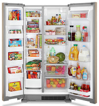 Whirlpool 25 Cu. Ft. Side-by-Side Refrigerator - WRSA15SNHN - Refrigerator in Fingerprint Resistant Sunset Bronze