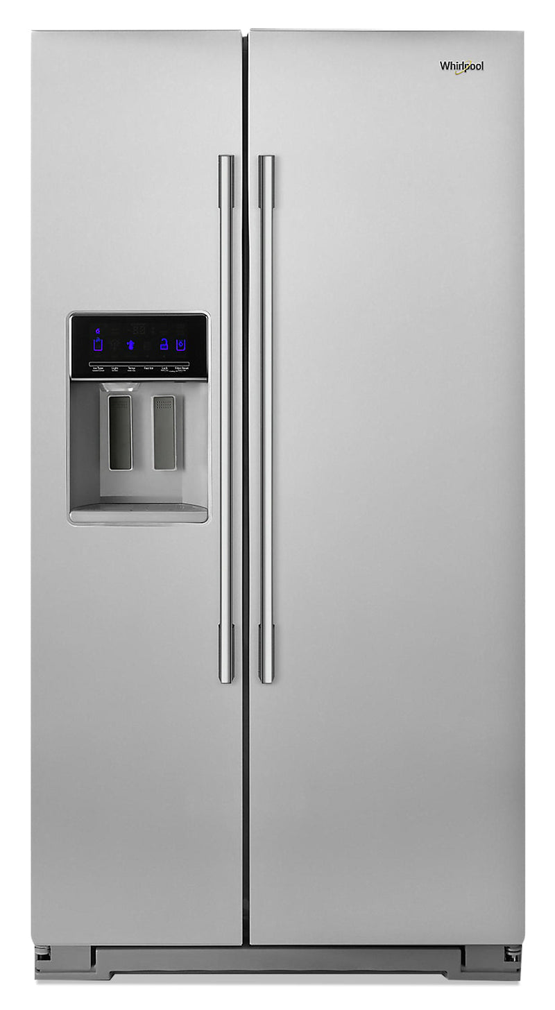 Whirlpool 21 Cu. Ft. Counter-Depth Side-by-Side Refrigerator - WRSA71CIHZ - Refrigerator in Fingerprint Resistant Stainless Steel
