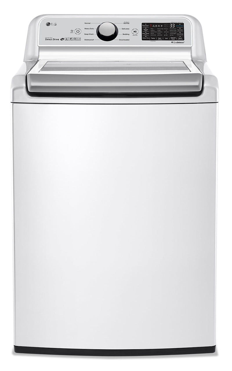 LG 5.8 Cu.Ft Top-Load Smart Washer with TurboWash® - WT7300CW - Washer in White
