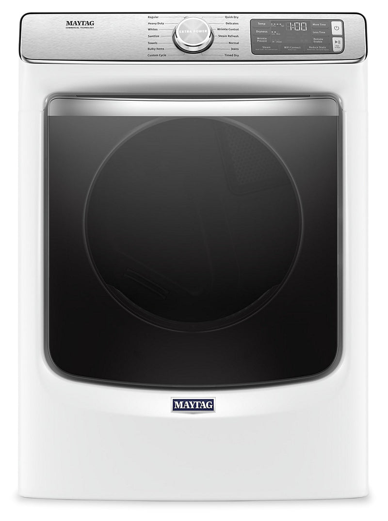 Maytag 7.3 Cu. Ft. Smart Front-Load Electric Dryer with Extra Power and Steam - YMED8630HW|Sécheuse électrique intelligente Maytag frontale 7,3 pi3, fonction Extra Power et vapeur - YMED8630HW|YMED863W