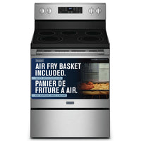 Maytag 5.3 Cu. Ft. Electric Range with Air Fry and AquaLift® - Fingerprint Resistant Stainless Steel… | Cuisinière électrique Maytag de 5,3 pi³ avec friture à air et technologie AquaLiftMD - acier inoxyda…