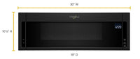 Whirlpool® 1.1 Cu. Ft. Low-Profile Microwave Hood Combination – YWML75011HB - Over-the-Range Microwave in Black