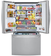 LG 30 Cu. Ft. 36" InstaView Door-in-Door® with Craft Ice Maker - LRFVS3006S|Réfrigérateur de LG 30 pi³ avec Porte dans la porteMD, technologie InstaView et machine à glaçons - LRFVS3006S|LRFVS30S