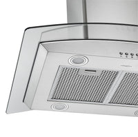 Ancona IGCC630 30" Island Glass Stainless Steel Range Hood - AN-1404 | Hotte de cuisinière pour îlot Ancona IGCC630 de 30 po en verre et en acier inoxydable - AN-1404 | D77GHUYP