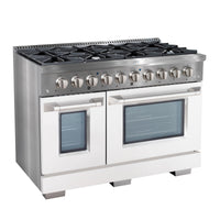 Ancona 6.7 Cu. Ft. Dual Fuel Double Oven Convection Range - AN-2348SSWHT | Cuisinière hybride Ancona de 6,7 pi³ à convection à double four - AN-2348SSWHT | D77GENRL