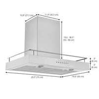 Ancona 30" Convertible Wall-Mounted Range Hood - AN-1568 | Hotte de cuisinière murale convertible Ancona de 30 po - AN-1568 | D77G0M89