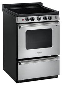 Whirlpool 24" 3.0 Cu. Ft. Freestanding Electric Range - YWFE50M4HS - Electric Range in Stainless Steel